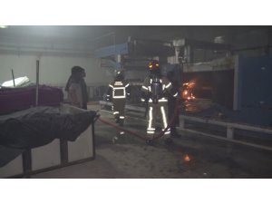 Tekstil fabrikasında korkutan yangın