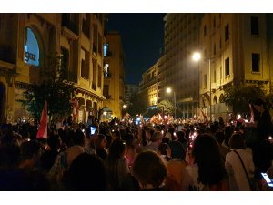 Lübnan'daki gösterilere "Diriliş Ertuğrul" müziği damga vurdu