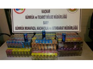 Sarp Sınır Kapısı’nda 600 bin liralık kaçak elektronik sigara filtresi ele geçirildi