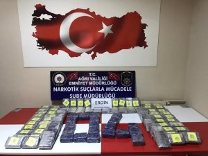 Ağrı’da 52 kilo eroin ele geçirildi