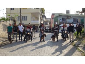 İskenderun polisinden dedektör köpeklerle uyuşturucu baskını