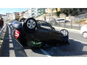 Otomobil takla attı: 1 yaralı