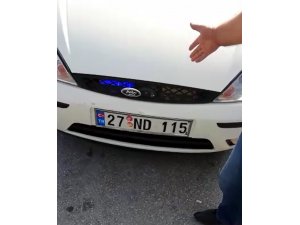 Gaziantep’te çakar lamba kullanan sürücüye para cezası