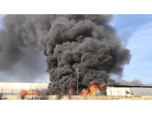 Antalya’da AVM’ye ait depo yanında çıkan yangın korkuttu