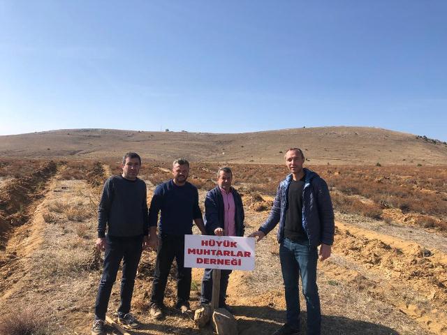 Hüyük'te muhtarlardan ağaçlandırma çalışmalarına destek