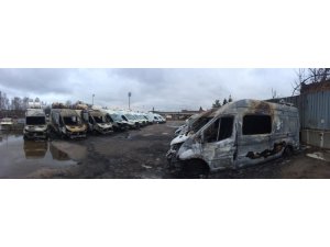 Rusya’da 13 minibüs aynı anda kundaklandı