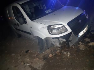 Köpeğe çarpan araç yoldan çıktı: 1 yaralı