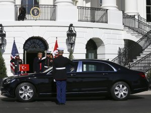 Trump, Cumhurbaşkanı Erdoğan'ı resmi törenle karşıladı