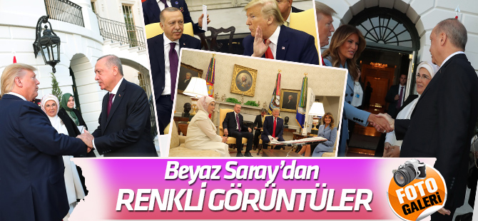 Trump-Erdoğan görüşmesinde Beyaz Saray'dan renkli görüntüler