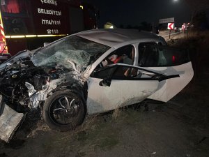 Çankırı'da yolcu otobüsü ile otomobil çarpıştı: 7 yaralı