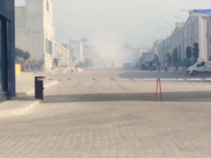 Kumaş fabrikasında yangın