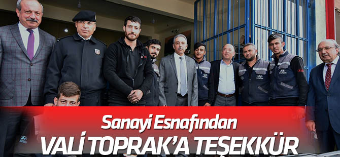 Sanayi Esnafından Konya Valisi Toprak’a teşekkür
