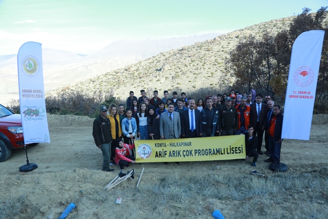 Halkapınar'da 41 bin fidan toprakla buluştu