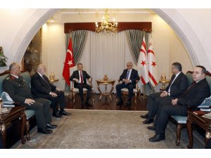 Akıncı, Cumhurbaşkanı Yardımcısı Oktay başkanlığındaki heyeti kabul etti