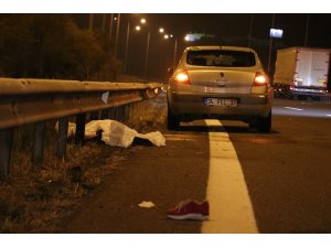 TEM’de otomobilin çarptığı kadın hayatını kaybetti