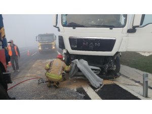 Yoğun sis İstanbul Havalimanı yolunda kazayı beraberinde getirdi