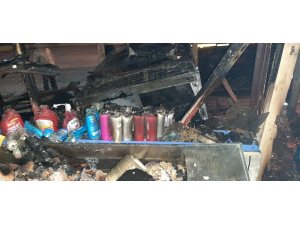 Alaçam’da iş yeri yangını