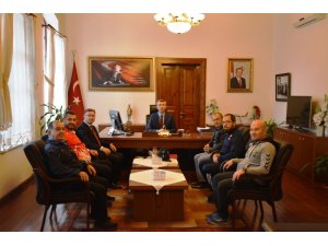 Şampiyon güreşçilerden Kaymakam Sırmalı’ya ziyaret