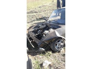 Diyarbakır’da otomobil şarampole yuvarlandı: 1 yaralı