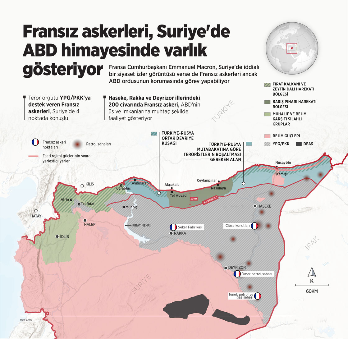 Fransız askerleri Suriye'de ABD himayesinde varlık gösteriyor