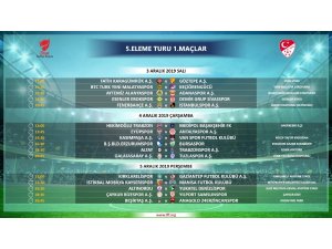 Kupada 5. Tur programı belli oldu