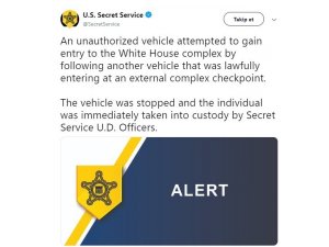 Beyaz Saray’da şüpheli araç paniği