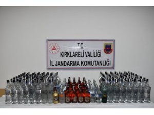 Kırklareli’de 193 litre kaçak içki ele geçirildi