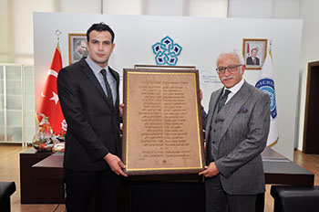 Konya Ülkü Ocakları Başkanı Yusuf Akta’dan NEÜ Rektörü Cem Zorlu’ya ziyaret