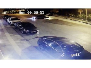 Drift yaptı cezayı yedi, o anlar güvenlik kamerasına yansıdı