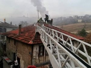 Safranbolu’da baca yangını korkuttu