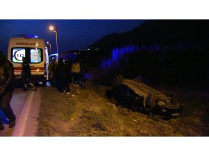 Samandağ’da otomobil, tarlaya uçarak takla attı: 1 yaralı