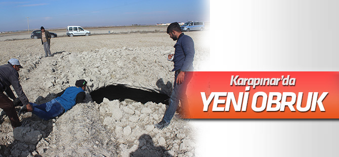 Karapınar'da yeni obruk
