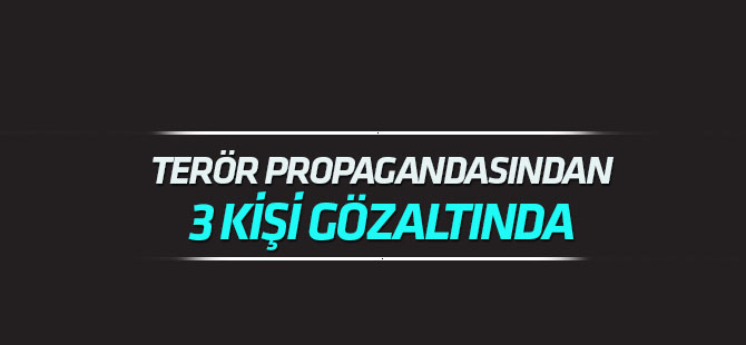 Terör propagandası yapan 3 kişi gözaltına alındı