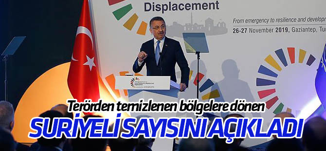 Cumhurbaşkanı Yardımcısı Oktay: "Terörden temizlenen bölgelere yaklaşık 370 bin kişi geri dönüş yaptı”