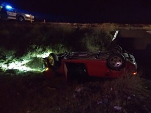 Trafik kazası 2 yaralı