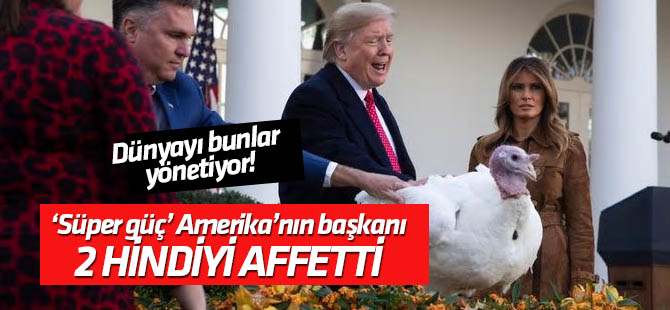 ABD Başkanı Trump, 2 hindiyi affetti!