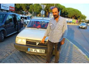 Aracının plakası kopyalanan sürücü yetkililerden yardım istedi