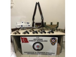 Adıyaman’da kaçak içki ve silah ele getirildi