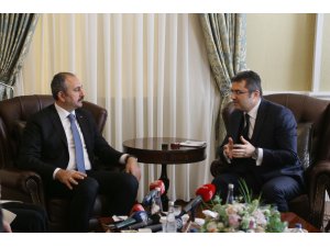 Adalet Bakanı Abdülhamit Gül, Erzurum Valisi Okay Memiş'i ziyaret etti