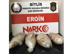 Bitlis’te 2 kilo 179 gram eroin ele geçirildi