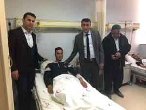 Başkanlardan yaralı askerlere ziyaret