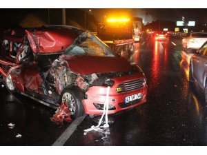 TEM Otoyolu’nda feci kaza: 1 ölü, 5 yaralı