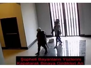 Kadın hırsızlar önce kameraya, sonra polise yakalandı