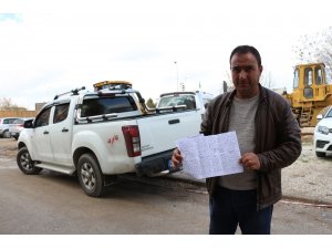 Konya’daki kamyonete İstanbul’dan ceza kesildi