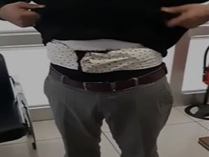 Bel kuşağında 1 kilo 336 gram afyon sakızı ele geçirildi