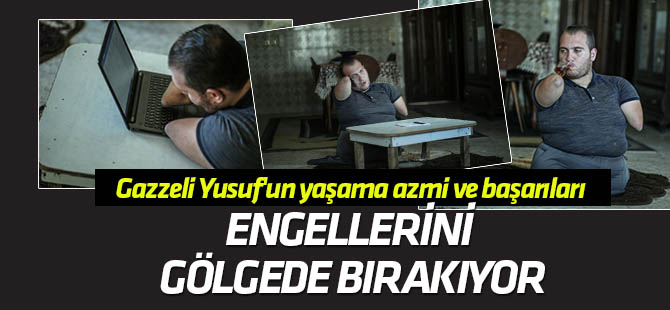 Eli ve bacakları olmayan Gazzeli Yusuf için engel yok