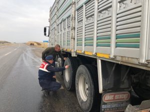 Jandarmadan kış lastiği uygulaması