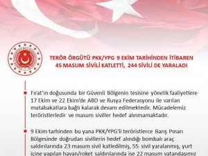 Terör örgütü 9 Ekim’den bugüne 45 masum sivili katletti