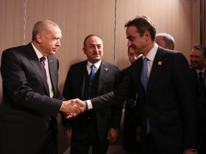 Cumhurbaşkanı Erdoğan, Yunanistan Başbakanı Miçotakis ile görüştü