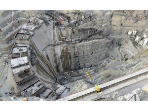 Dev projenin sadece gövdesine 2.2 milyon metreküp beton döküldü